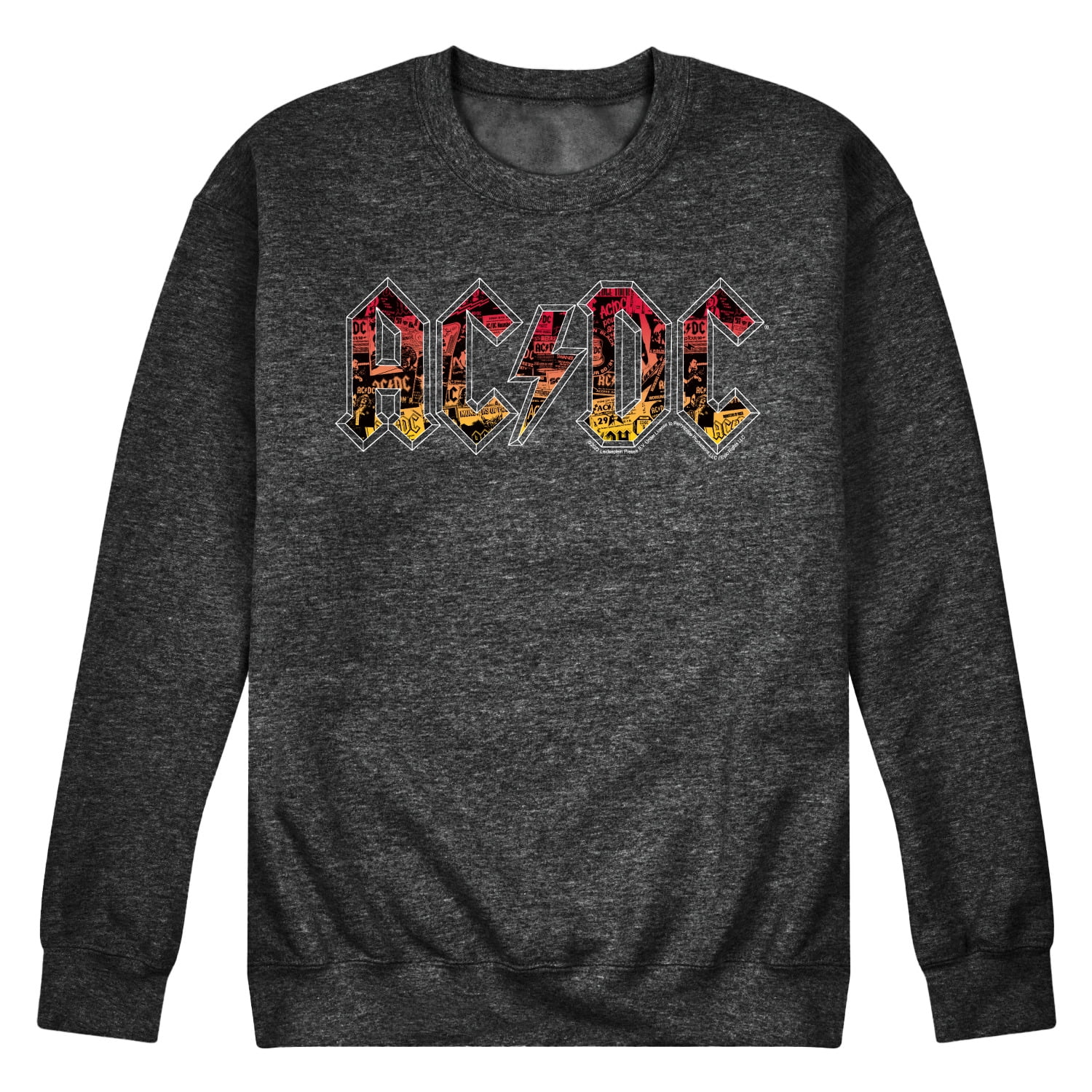 ACDC - Poster Texture - Men's Crew Neck Fleece Pullover - Walmart.com