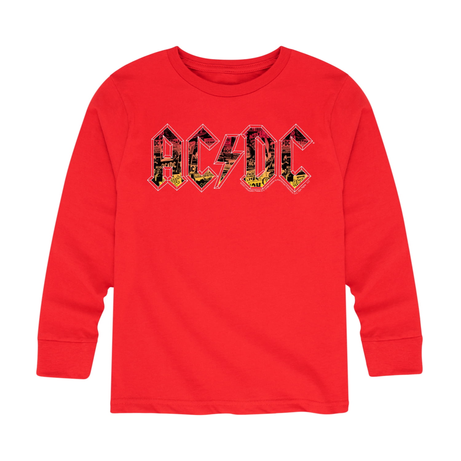 ACDC - Poster Texture - Toddler And Youth Long Sleeve Graphic T-Shirt ...