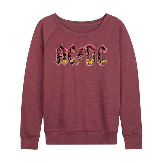 ACDC - Poster Texture - Women's Lightweight French Terry Long Sleeve Shirt