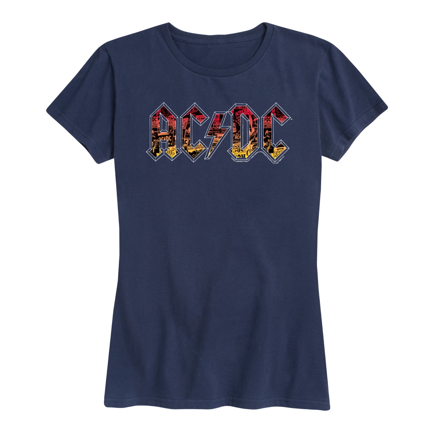 ACDC - Poster Texture - Women's Short Sleeve Graphic T-Shirt - Walmart.com