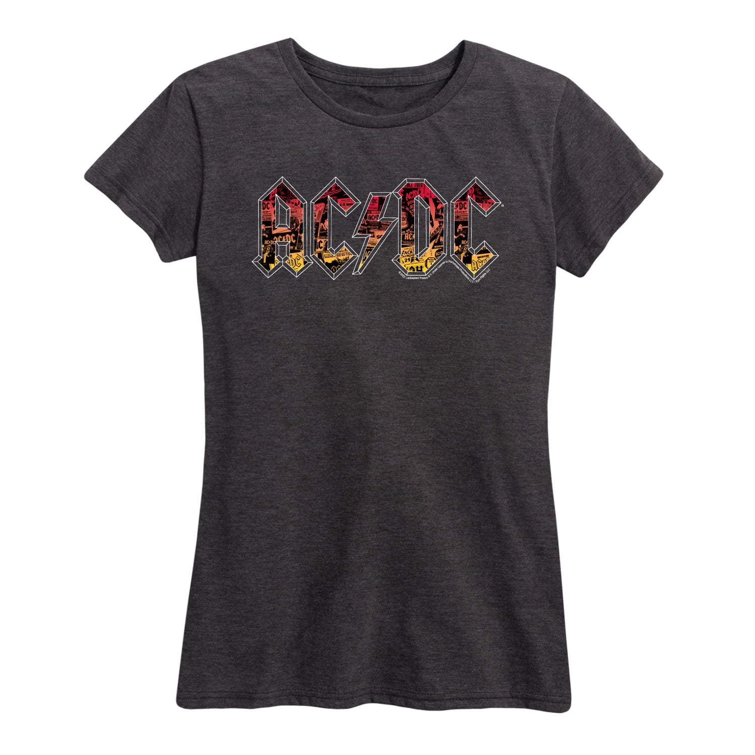 ACDC - Poster Texture - Women's Short Sleeve Graphic T-Shirt - Walmart.com