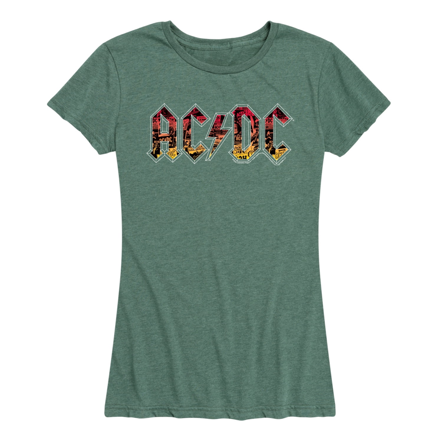 ACDC - Poster Texture - Women's Short Sleeve Graphic T-Shirt - Walmart.com
