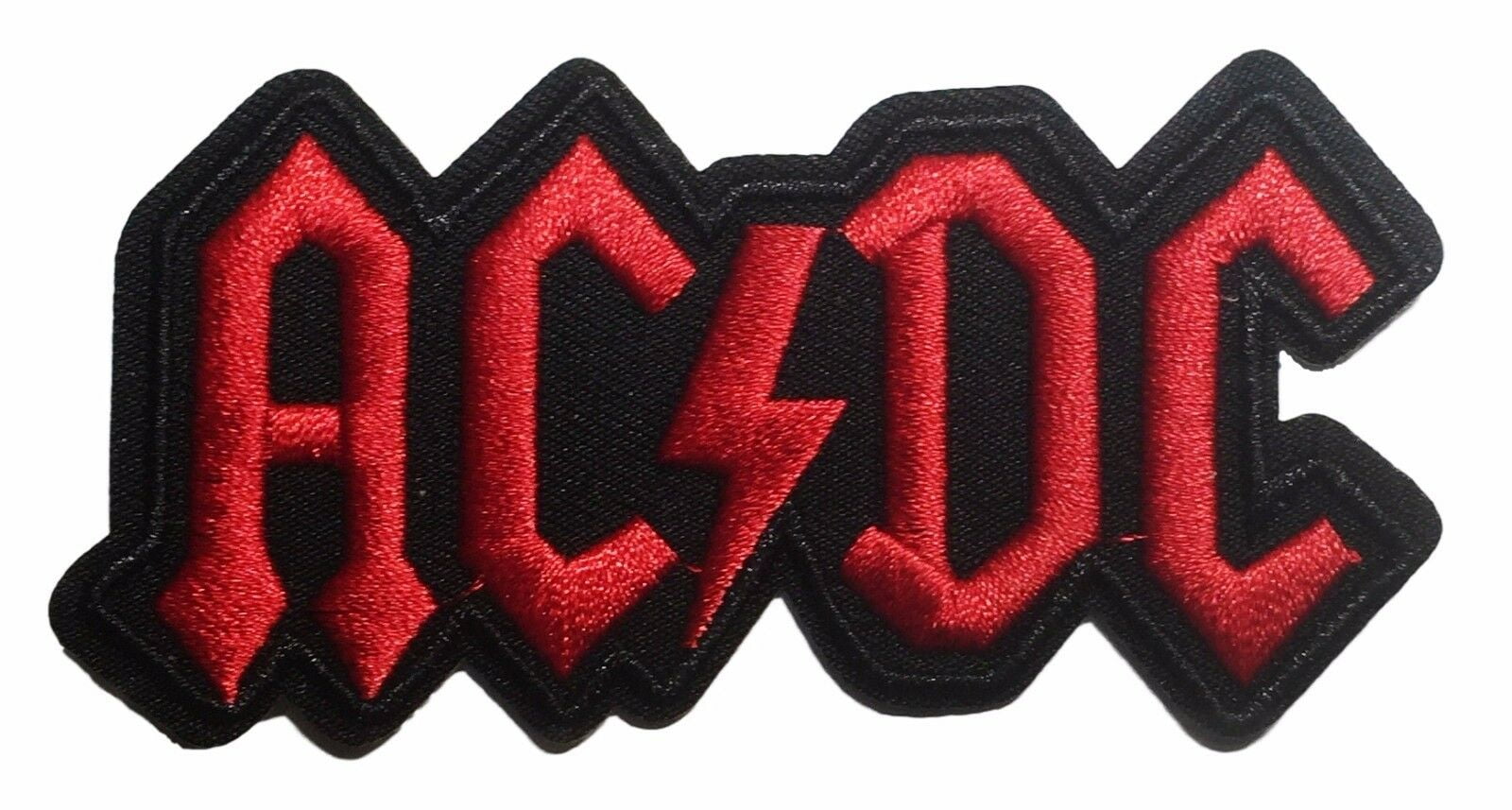 ACDC Red on Black Logo 3 1/2