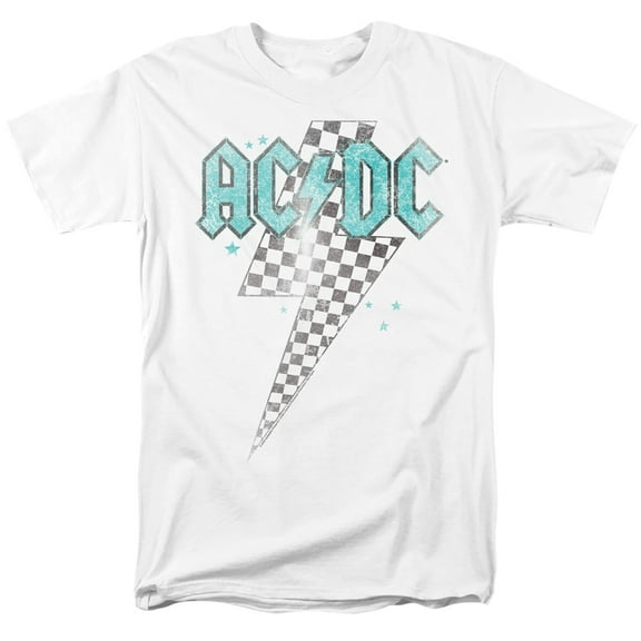 ACDC Skewed Checkerboard Bolt Unisex Adult T Shirt For Men And Women