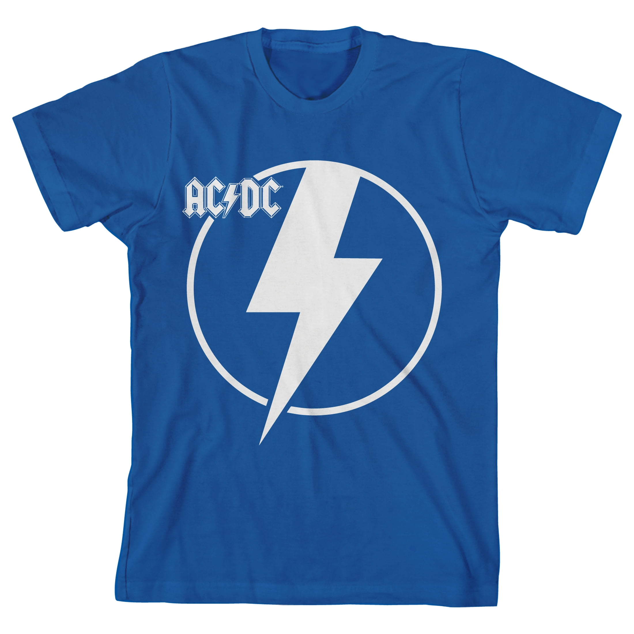 ACDC Thunderbolt Icon Crew Neck Short Sleeve Royal Blue Boy's T-shirt ...
