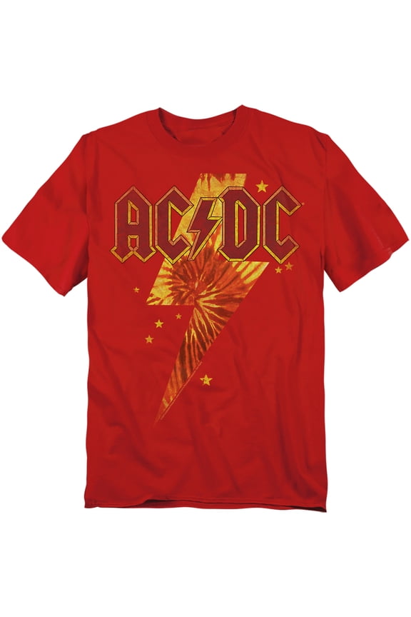 ACDC Comics T-Shirt Tie Dye Bolt Unisex Graphic Tee For Men & Women