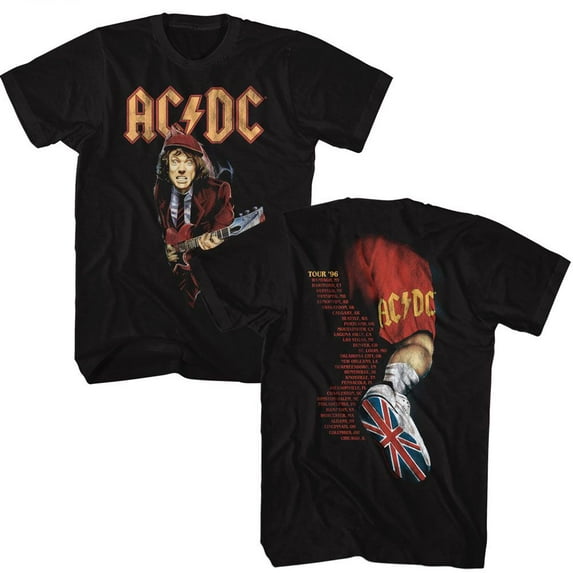 ACDC Ballbreaker Tour Listings 96 Men's T Shirt (Black, Adult5XL)