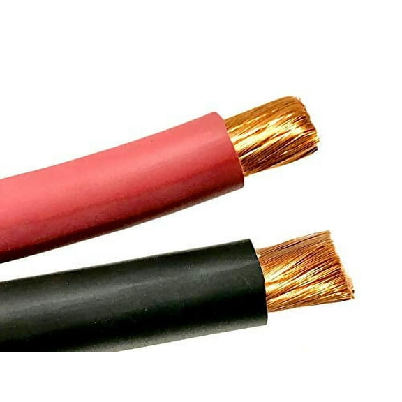ACDC WIRE 8 Gauge 8 AWG Welding Battery Pure Copper Flexible Cable Wire - Car Inverter RV Trucks (50 ft Black + 50 ft Red)