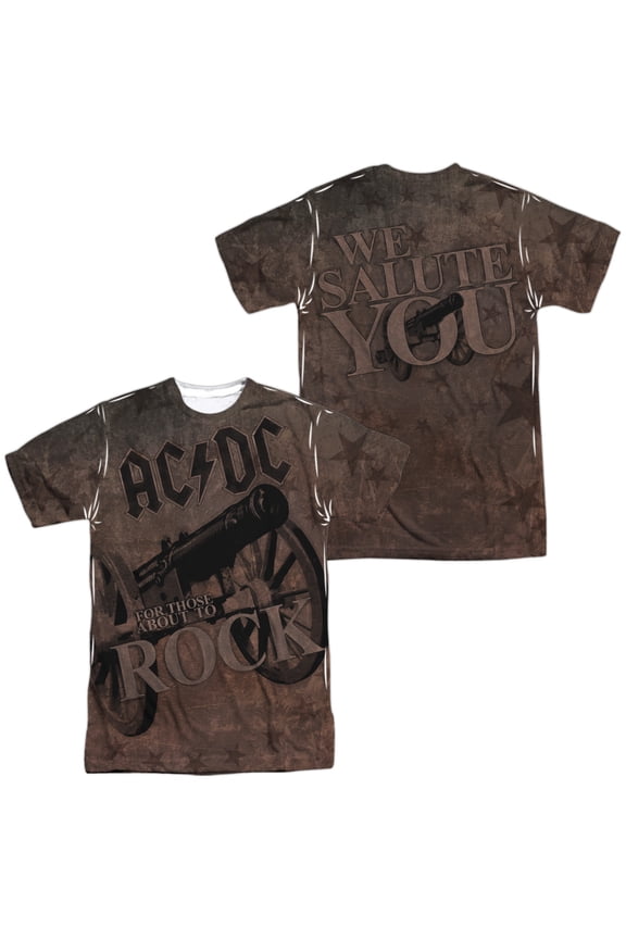 Men's AC/DC We Salute You Sublimation T-shirt XX-Large White