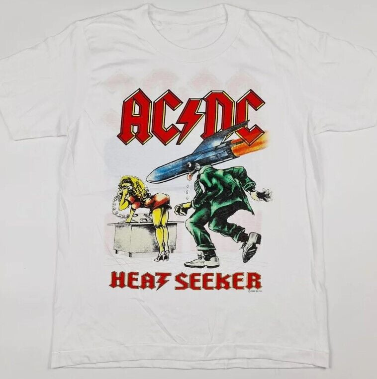 ACDC World Tour Heat Seeker White Unisex Shirt - Walmart.com