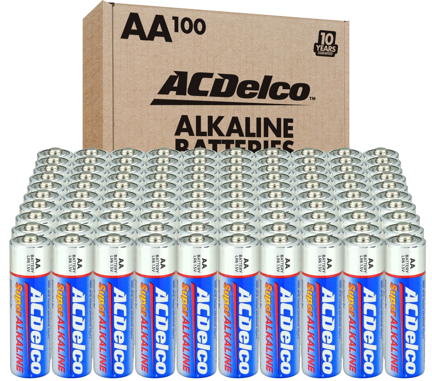 registreren Contract Contour ACDelco AA Batteries, Super Alkaline AA Battery, 100-Count - Walmart.com