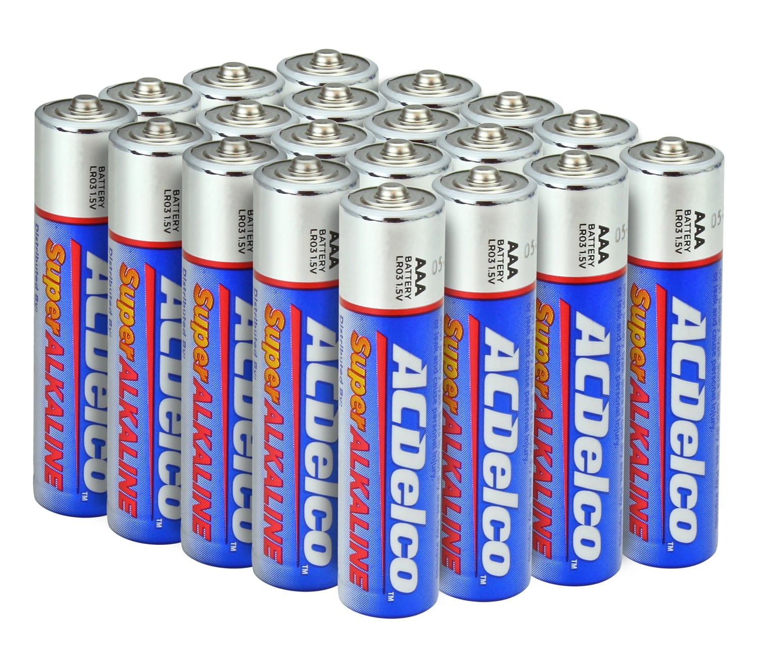 ACDelco AAA LR03 1.5V Super Alkaline Batteries, 20 count