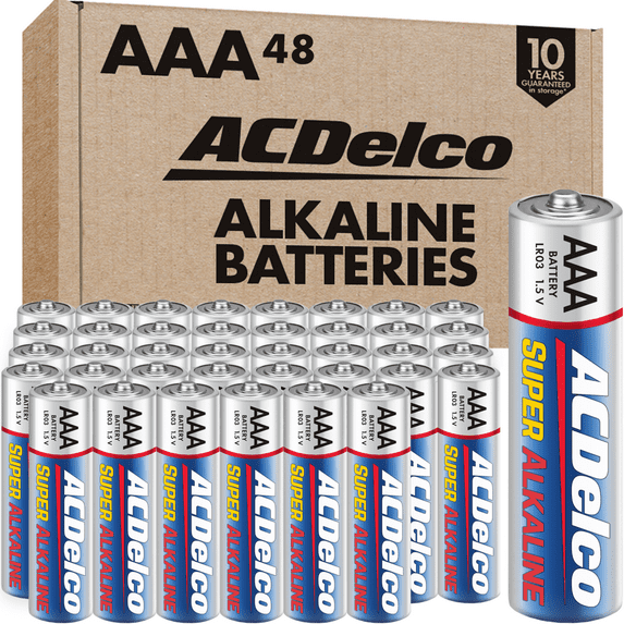 ACDelco AAA LR03 1.5V Super Alkaline Batteries, 48-Count