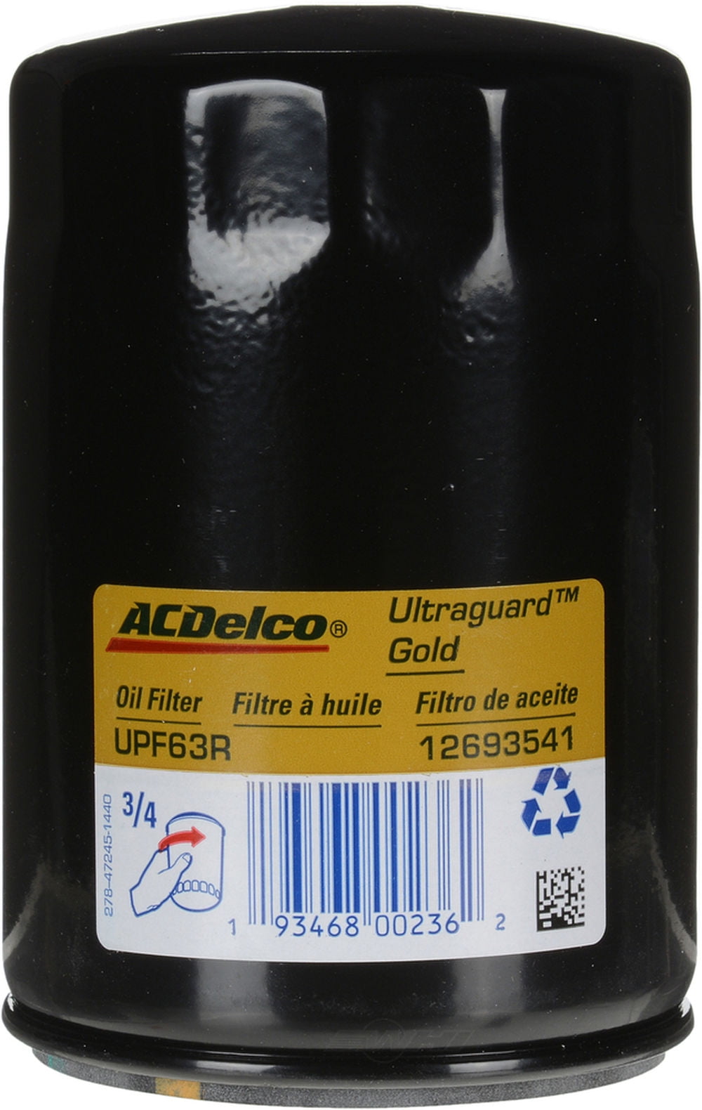 ACDelco ACDUPF63R Spin-On Motor Oil Filter Fits 2014-2021 Chevrolet Silverado/2011-2021 Ford F150