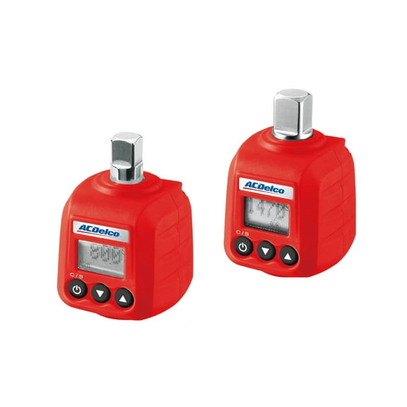 ACDelco ARM602-34 3/8" & " Heavy Duty Digital Torque Adapter Combo Kit with Buzzer and LED Flash Notification-ISO 6789 Standards with Certificate of Calibration