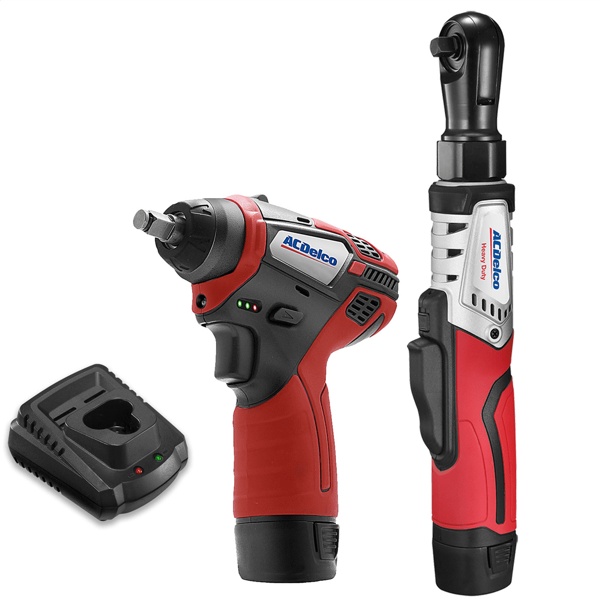 ACDelco ACDelco ARW12103-K1 G12 Series 12V Cordless Li-ion 3/8"? Brushless Rachet Wrench & Impact Wrench Combo Tool Kit with 2 Batteries
