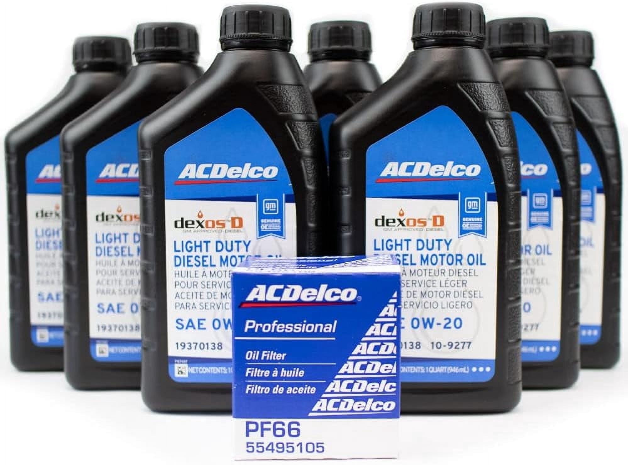 AC Delco Engine Oil & Filter Change Kit LM2 DexosD 0W-20 for 3.0L ...