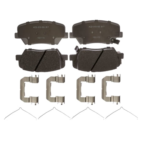 ACDelco Disc Brake Pad Set Fits select: 2016-2020 KIA SORENTO, 2017-2018 HYUNDAI SANTA FE SPORT