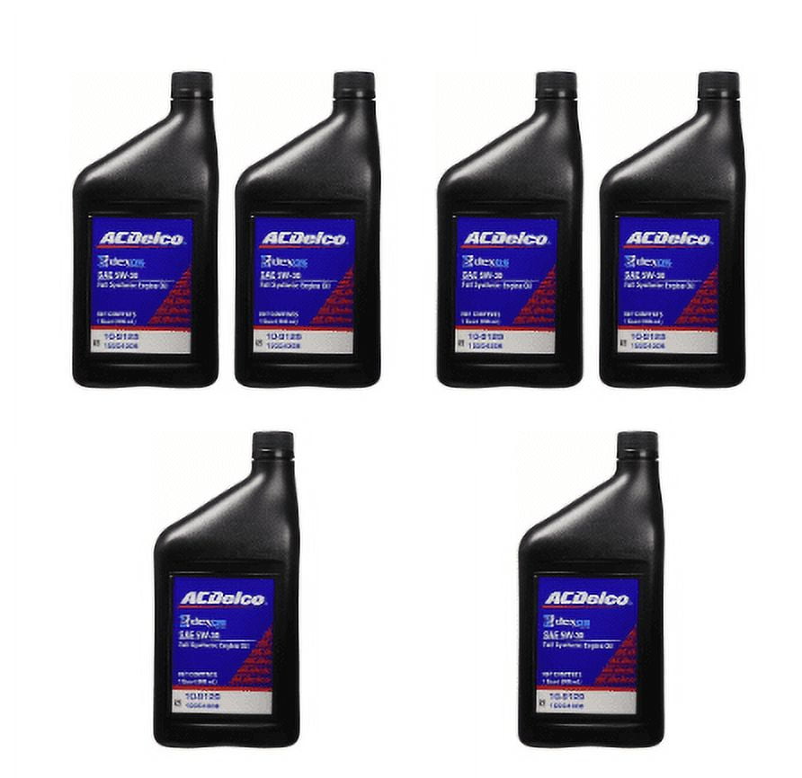 ACDelco 5W30 Full Synthetic Dexos2 Motor Oil Case of 6 Quarts