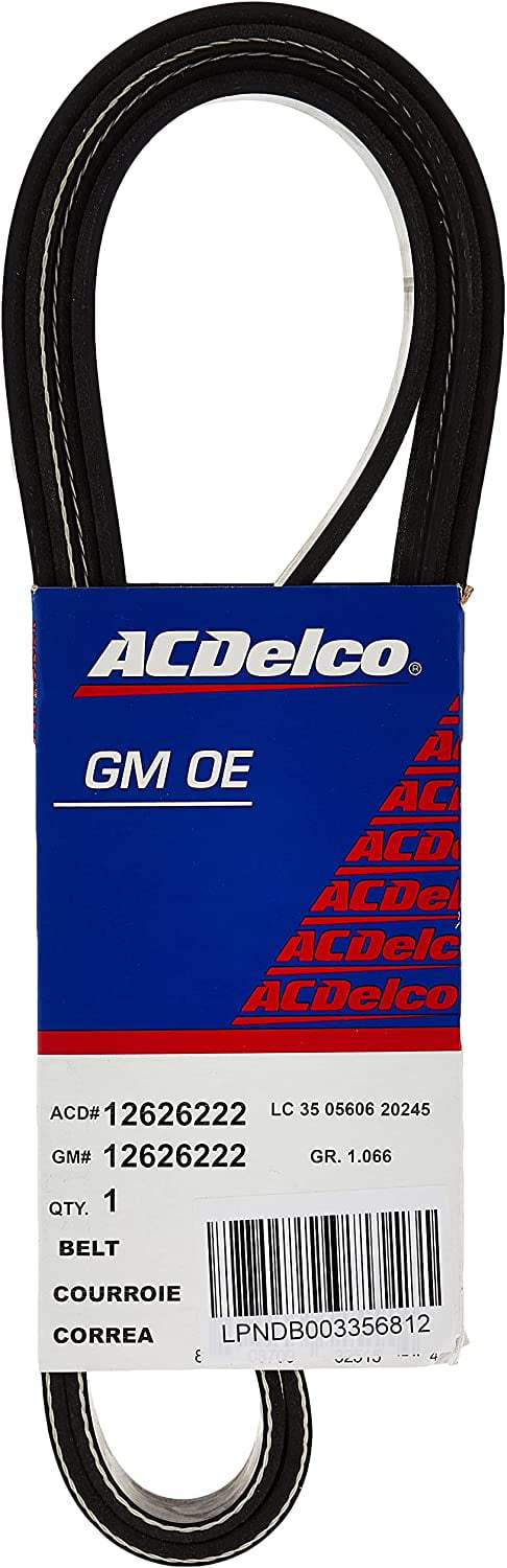 ACDelco GM Original Equipment 12626222 V-Ribbed Serpentine Belt Fits select: 2008-2014 CHEVROLET SILVERADO, 2007-2014 CHEVROLET TAHOE