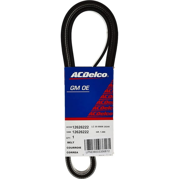 ACDelco GM Original Equipment 12626222 V-Ribbed Serpentine Belt Fits select: 2008-2014 CHEVROLET SILVERADO, 2007-2014 CHEVROLET TAHOE