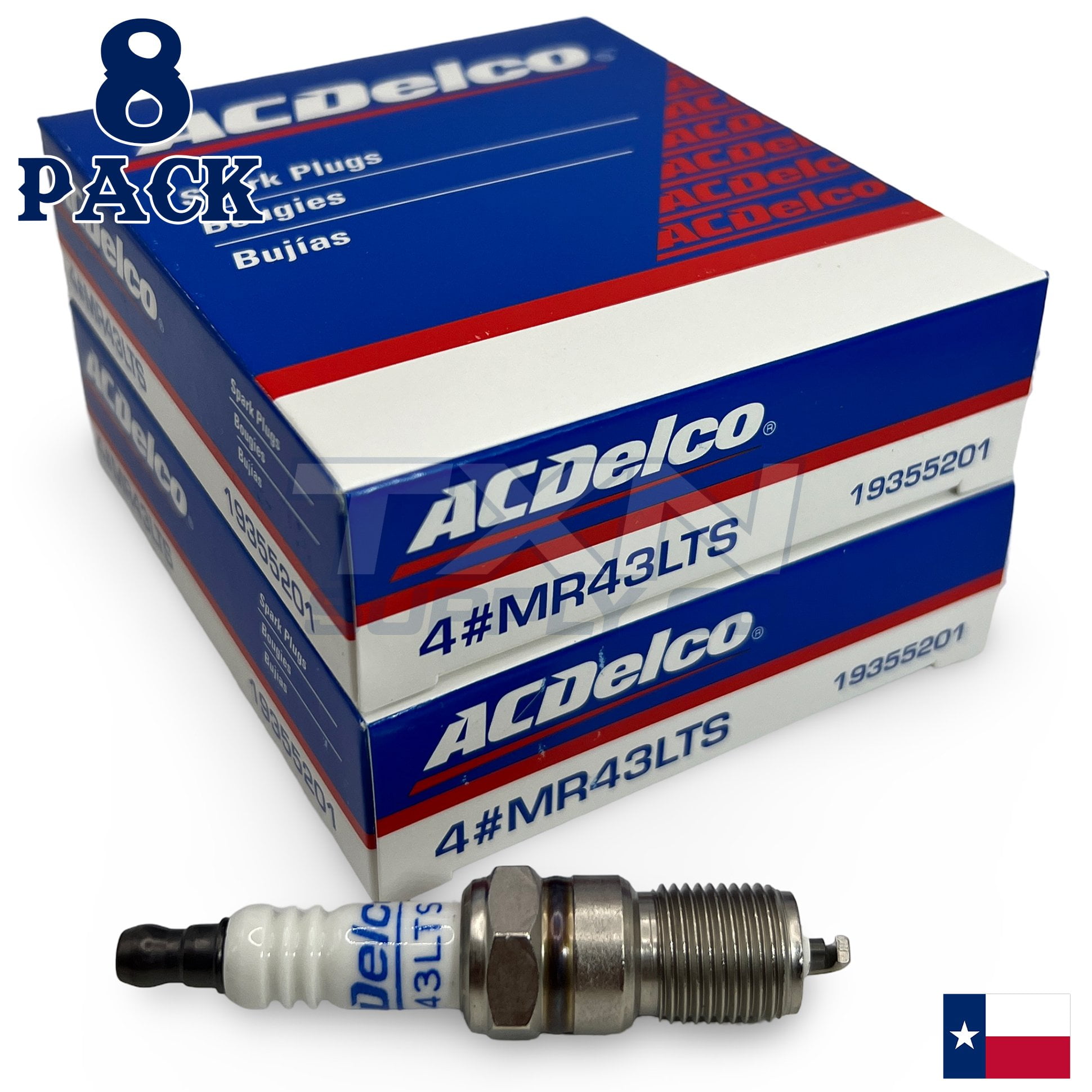 ACDelco MR43LTS Copper Spark Plug 8Pack For Mercury Mercruiser