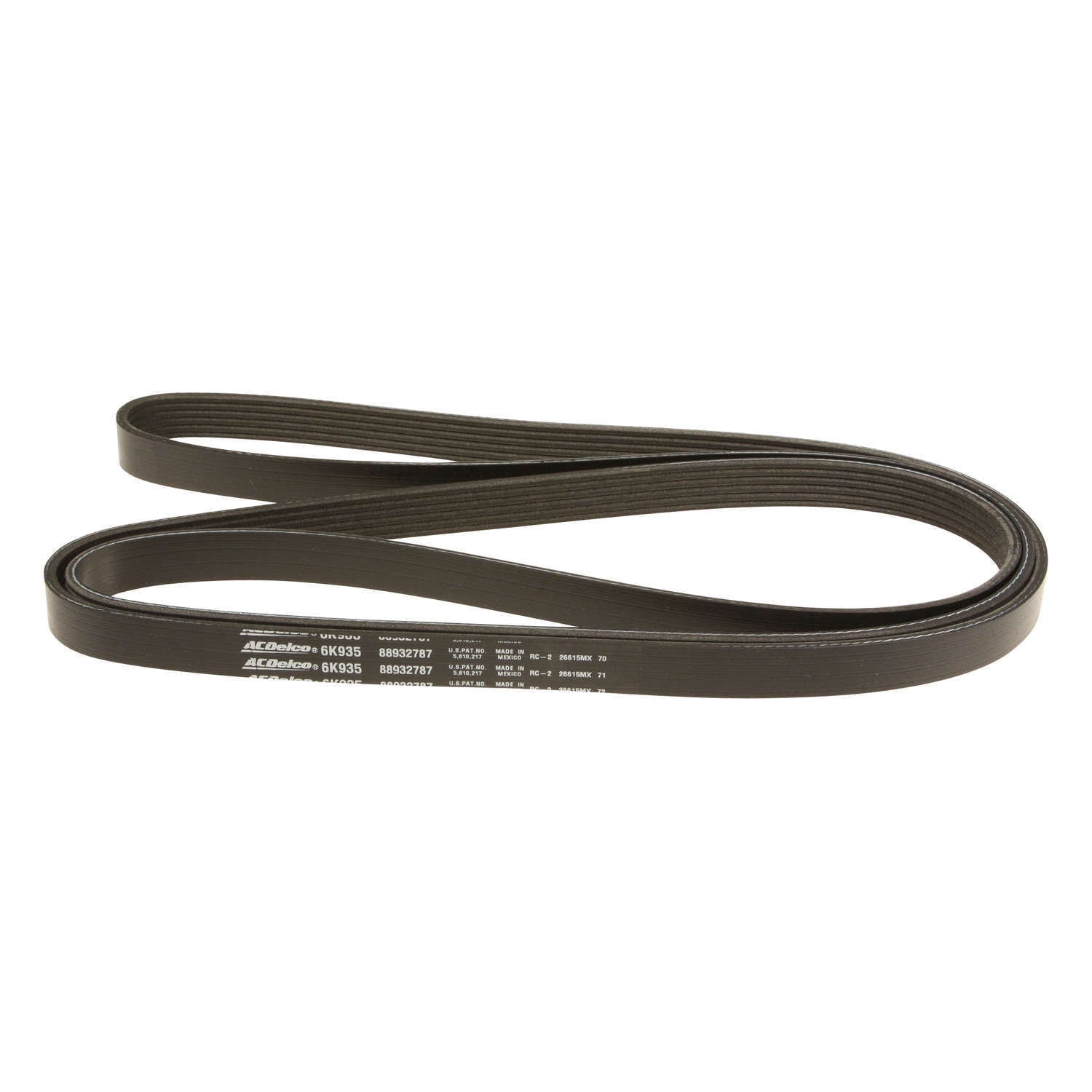 ACDelco Professional 6K935 Standard V-Ribbed Serpentine Belt, Black Fits select: 2008-2014 CHEVROLET SILVERADO, 2007-2014 CHEVROLET TAHOE