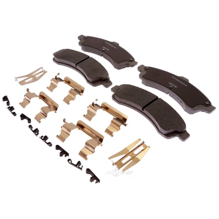 ACDelco Silver 14D882CHF1 Ceramic Front Disc Brake Pad Set with Clips Fits select: 2002-2005 CHEVROLET TRAILBLAZER, 2002-2005 GMC ENVOY