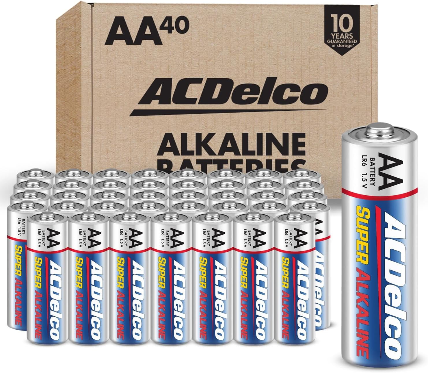 ACDelco Super Alkaline AA Batteries, 40 Count