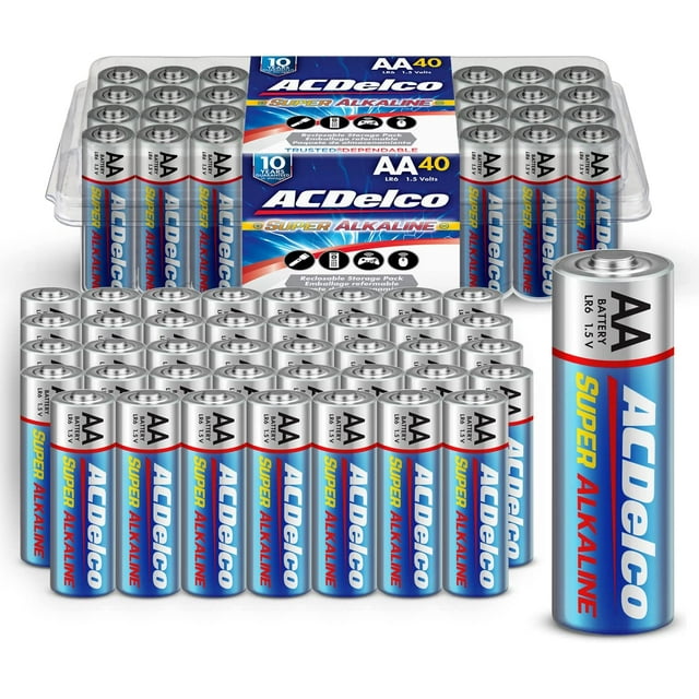 ACDelco Super Alkaline AA Batteries, 40 Count