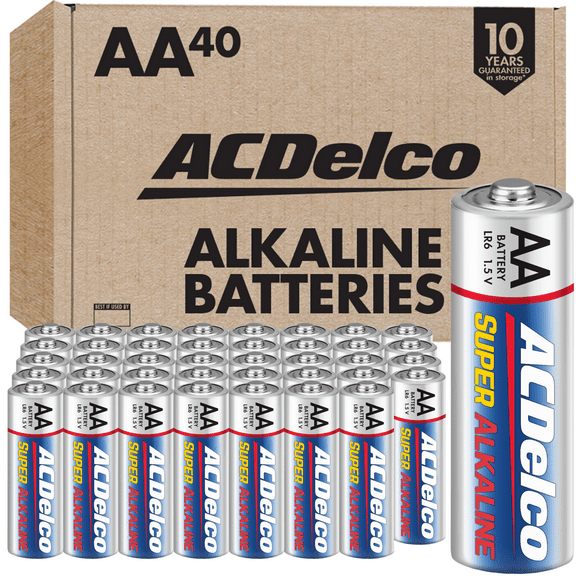 ACDelco Super Alkaline AA Batteries, 40 Count