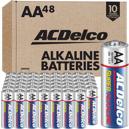 ACDelco Super Alkaline AA Batteries, 48 Count