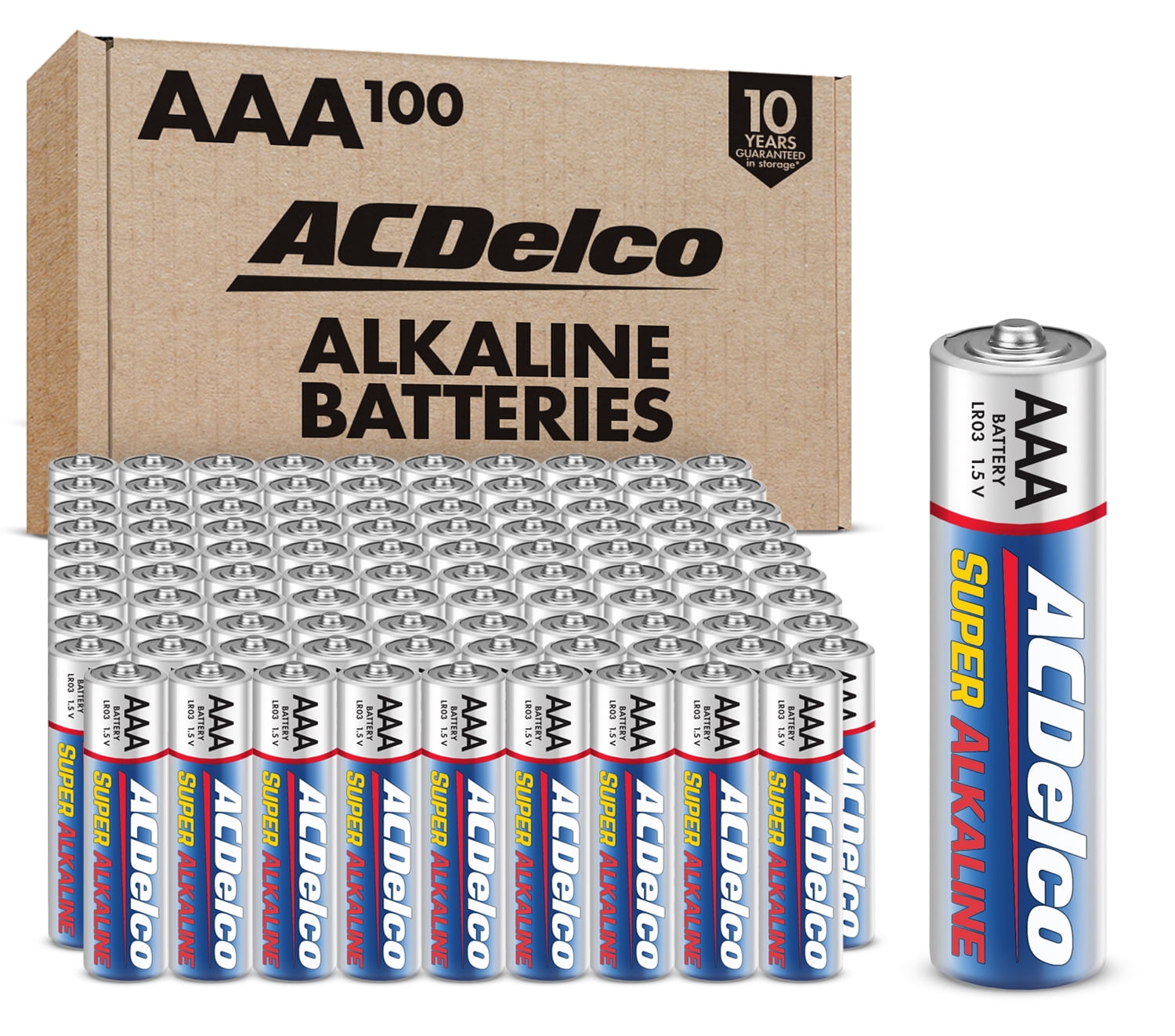 ACDelco Super Alkaline AAA Batteries, 100-Count