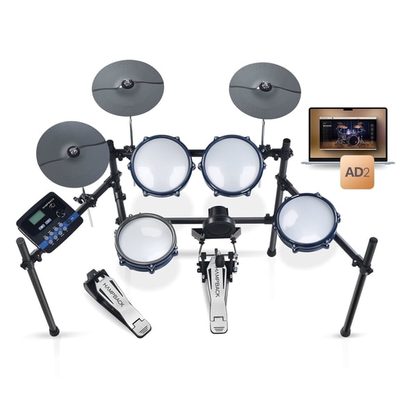 ACE-301 Electric Drum Sets for Adult, Quite Mesh Pads, Cymbals With Choke, 15+10 Drum Kits and 329 Sounds, USB MIDI, Recording Function, Advance Level