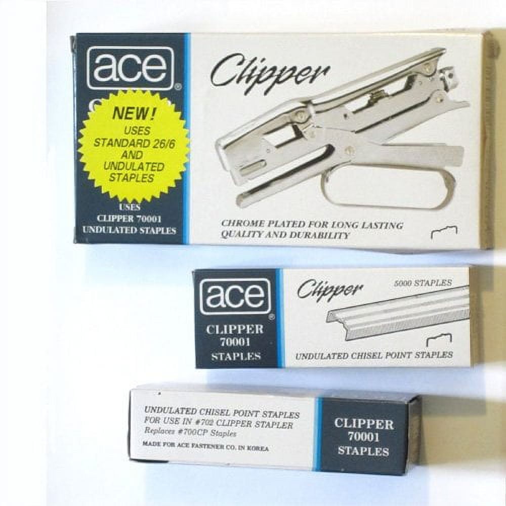 ACE 702 CLIPPER Value Pack Tool and 2 Boxes of Staples