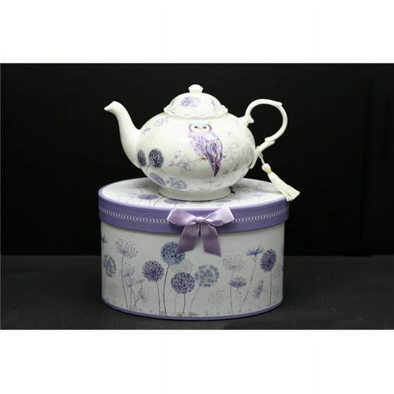 ACE AC-R2010 Teapot In A Gift Box W/ Ribbon , New Bone China, Owl, 1000ml