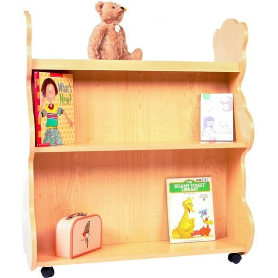 Ace Baby Furniture Bear Mobile Double-Sided Bookcase, Natural Maple