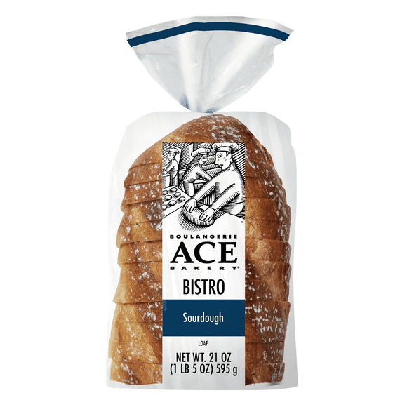 ACE Bakery Sourdough Bistro Regular Loaf, 1 Count, 21oz ( PACK OF 2)