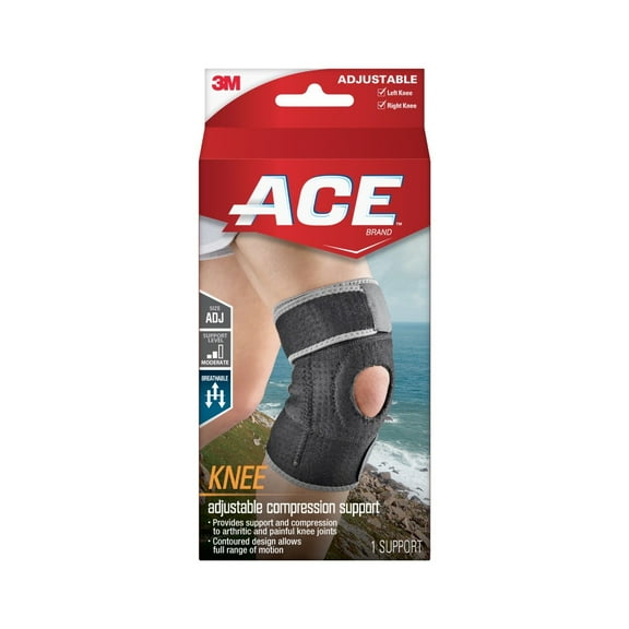 ACE Brand Adjustable Compression Knee Support, Right or Left Knee