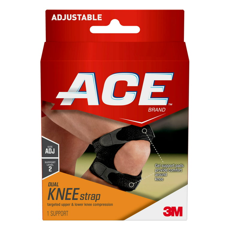 ACE Brand Adjustable Dual Knee Strap, Upper and Lower Support 