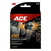 ACE Brand Compression Knee Support, Small/Medium, Black