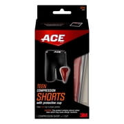 ACE Brand Compression Short and Cup, Teen, L/XL, Ideal for Football