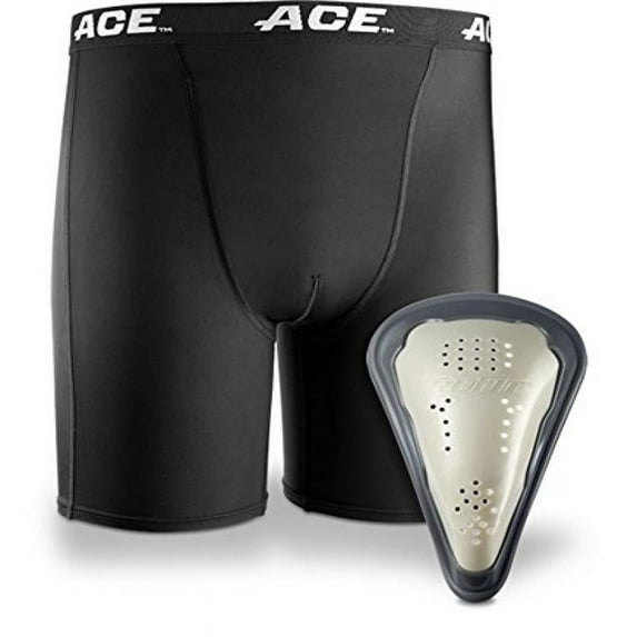 ACE Brand Compression Shorts and Cup, ADULT S/M, 908008