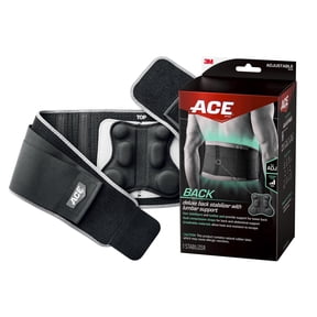 ACE Brand Sport Deluxe Back Stabilizer, Adjustable Brace, Black, 1 Brace