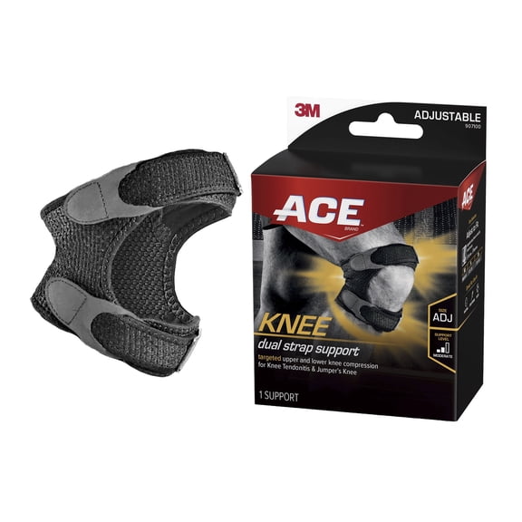 ACE Brand Dual Knee Strap, Adjustable Brace, One Size Fits Most, 1 Strap