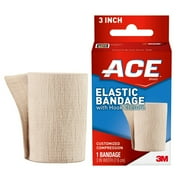 ACE  Brand Elastic Bandage with Hook Closure, 3 in., Beige, 1/Pack