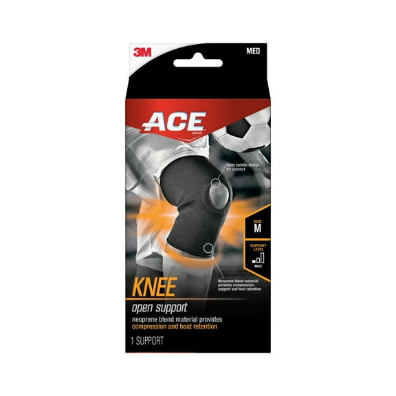 ACE Brand Neoprene Open Knee Support, Heat Retention, 1 Support