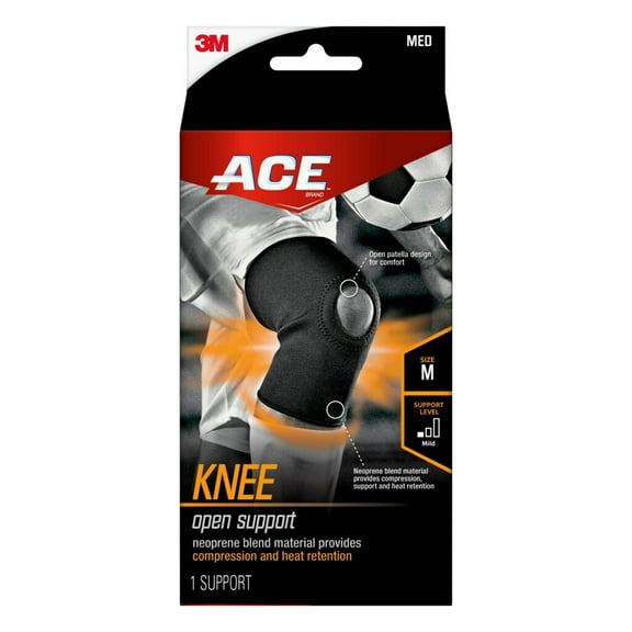 ACE Brand Neoprene Open Knee Support, Medium, Adjustable Brace