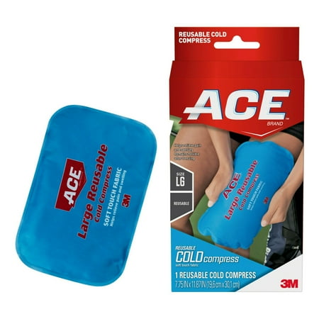 ACE Brand Reusable Cold Compress, Large, Soft, 7.75" x 11.87", 1 Pack