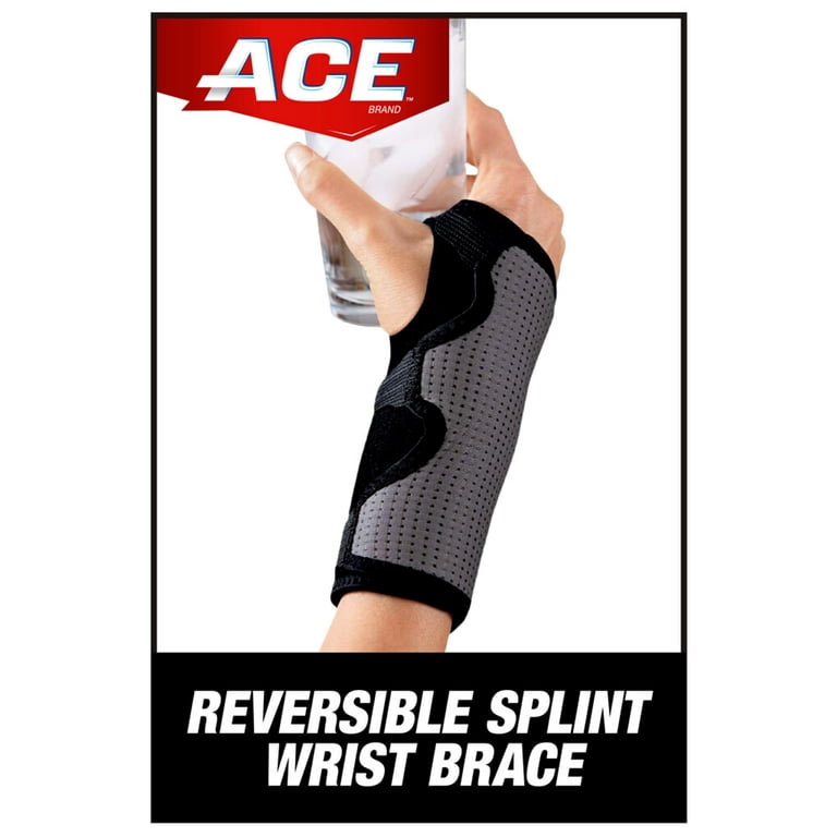 ACE Brand Splint Wrist Brace, Reversible, Adjustable, One Size, 1